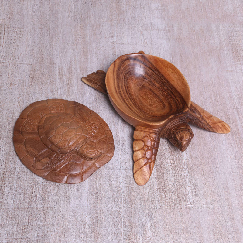 Boîte décorative en bois tortue Fausta