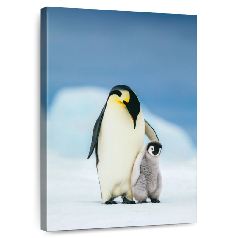 Brampt Mother And Baby Penguins, 24" H x 16" W