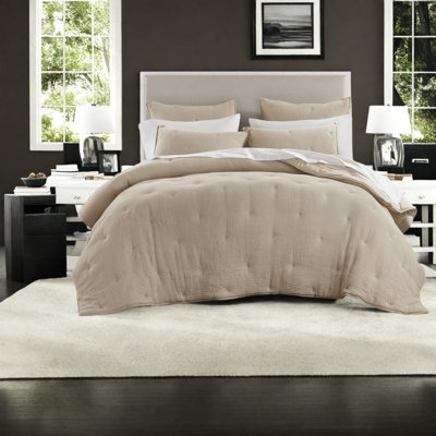 Ensembles de literie en coton de qualité supérieure, courtepointe brodée grand taupe, toutes saisons