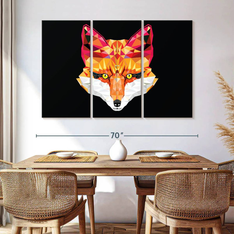 Geometric Fox, 42" H x 65" W