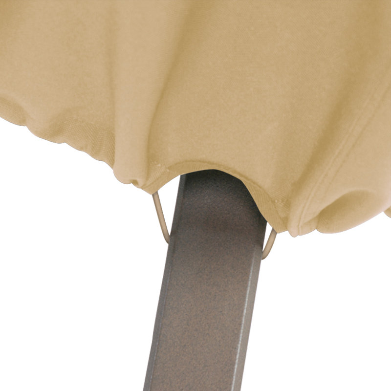 Tan Medium Weight Rectangular Patio Table Cover