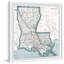 «White Louisiana Map», cadre photo-449969960