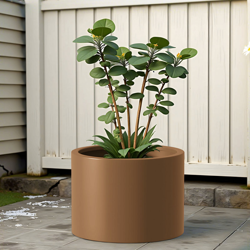 Heavy Duty Corten Steel Round Raised Garden Bed Kit – 15.5" Dia. X 20" H. – Pre-Rusted Metal Planter Box For Vegetables, Flowers, Herbs – Brown – Ideal For Outdoor Gardening