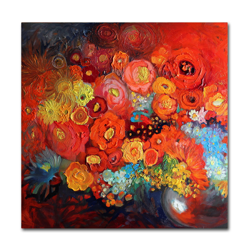«Red Nature Morte» par Oxana Ziaka, reproduction sur toile, H 35 po x l 35 po
