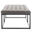 Banc repose-pieds rectangulaire capitonné de 56 po avec base en métal robuste, mobilier d'appoint rembourré pour le salon-378160412
