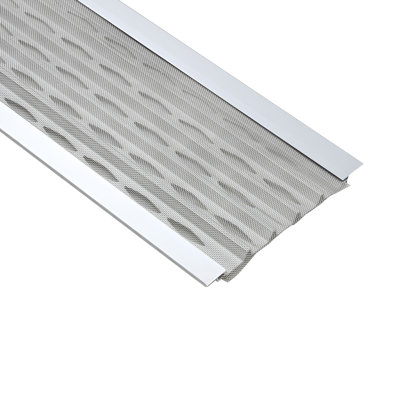 Protège-gouttière, couvre-gouttière en aluminium de 6 po avec micromaille en acier inoxydable, longueur robuste de 100 pi, épaisseur de 0,04 po, protège-feuilles pour les débris et les aiguilles de pin, installation facile à faire soi-même, vis incluses