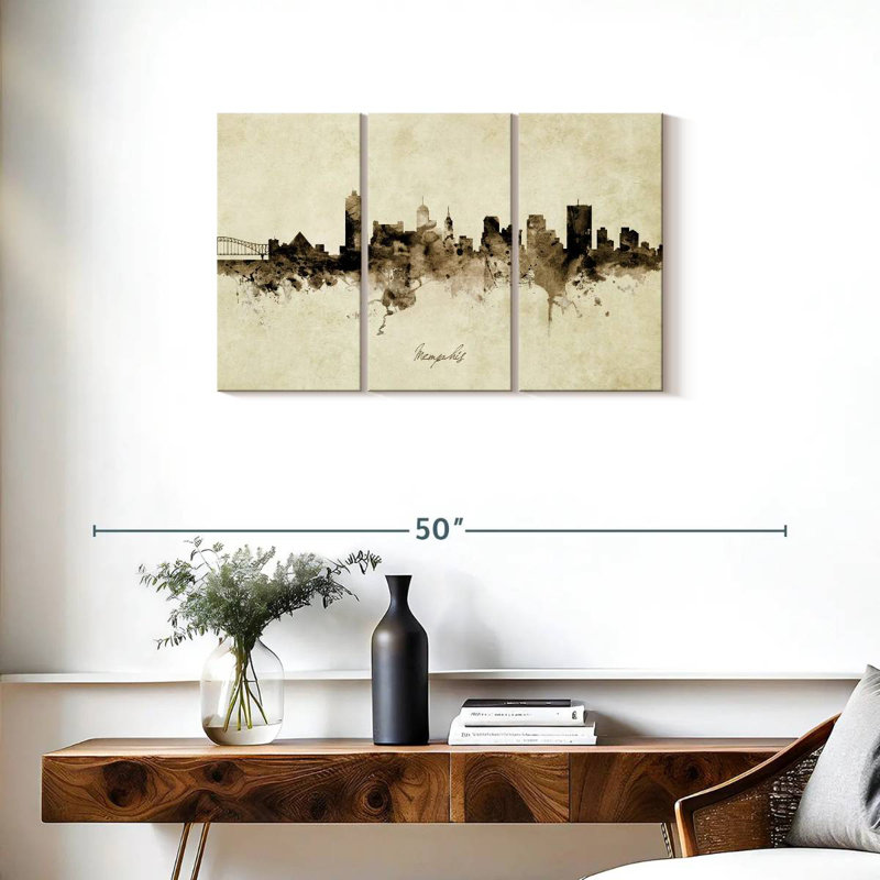 Memphis Tennessee Skyline I, 20" H x 33" W
