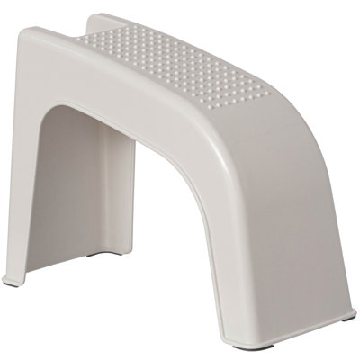 Mikai Shower Footrest, White Bath Foot Stool for Shaving Legs, Non-Slip Sturdy Pedicure Footrest, Spa Footrest Shaving Stool, Shower Foot Procedures Stool With Storage