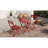 3 Piece Patio Bistro Set Of Foldable Round Table And Chairs, Red-1223192982