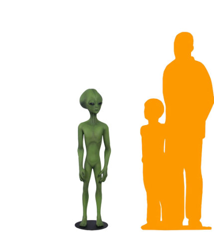 Juriana Alien Roswell Life Size Statue, Green
