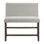 Banc de comptoir Winubl Porter Dublyn avec dossier rembourré et tissu gris brun