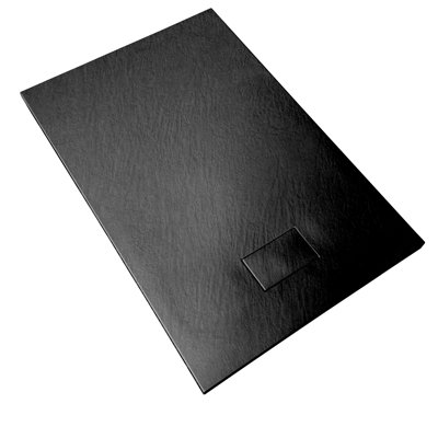 1400 x 700 mm Stone Shower Tray - White/Black