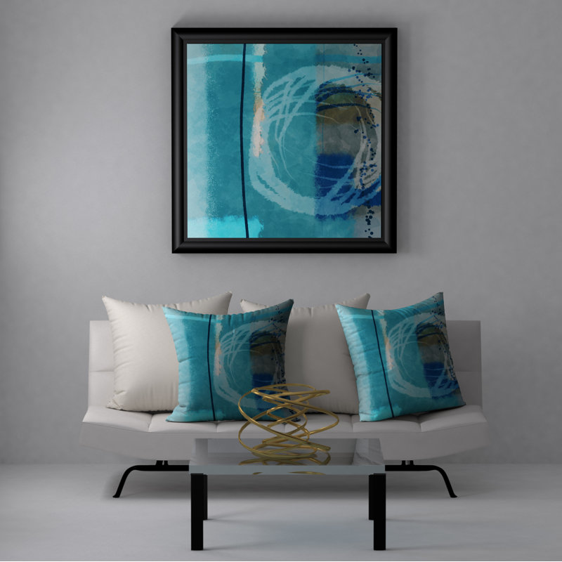 Abstract Reversible Throw Pillow, 24" x 24"