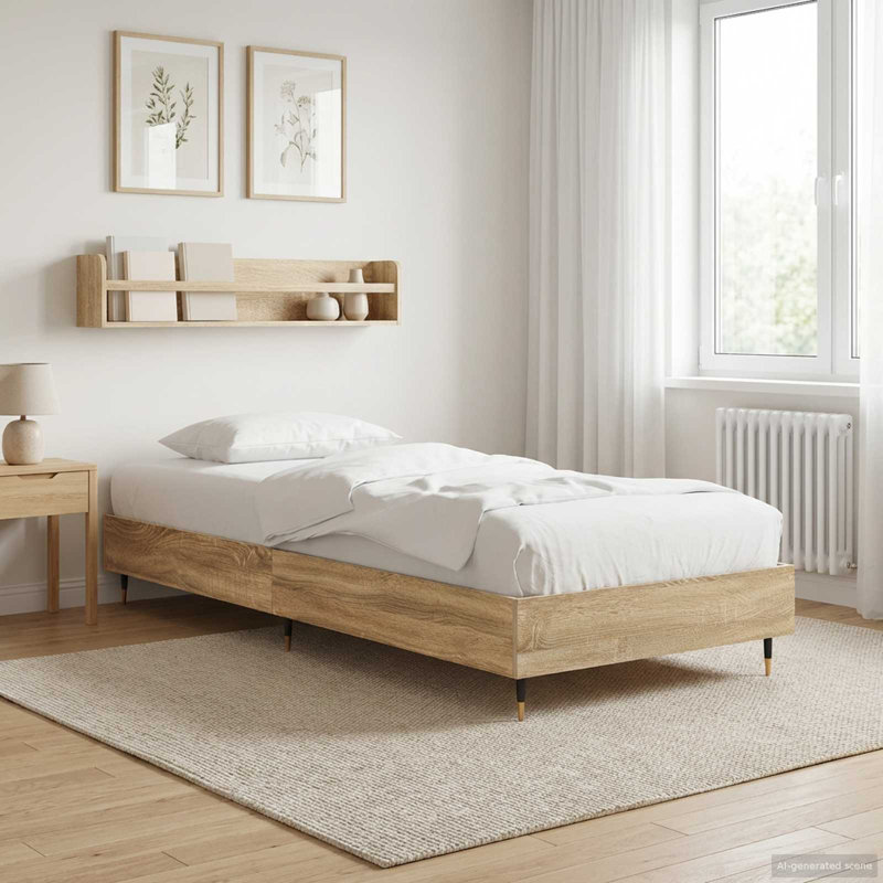Bed, Sonoma Oak