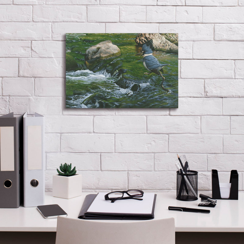 " Fishin " by Mark Mueller Wildlife Art, 12" H x 18" W x 0.75" D