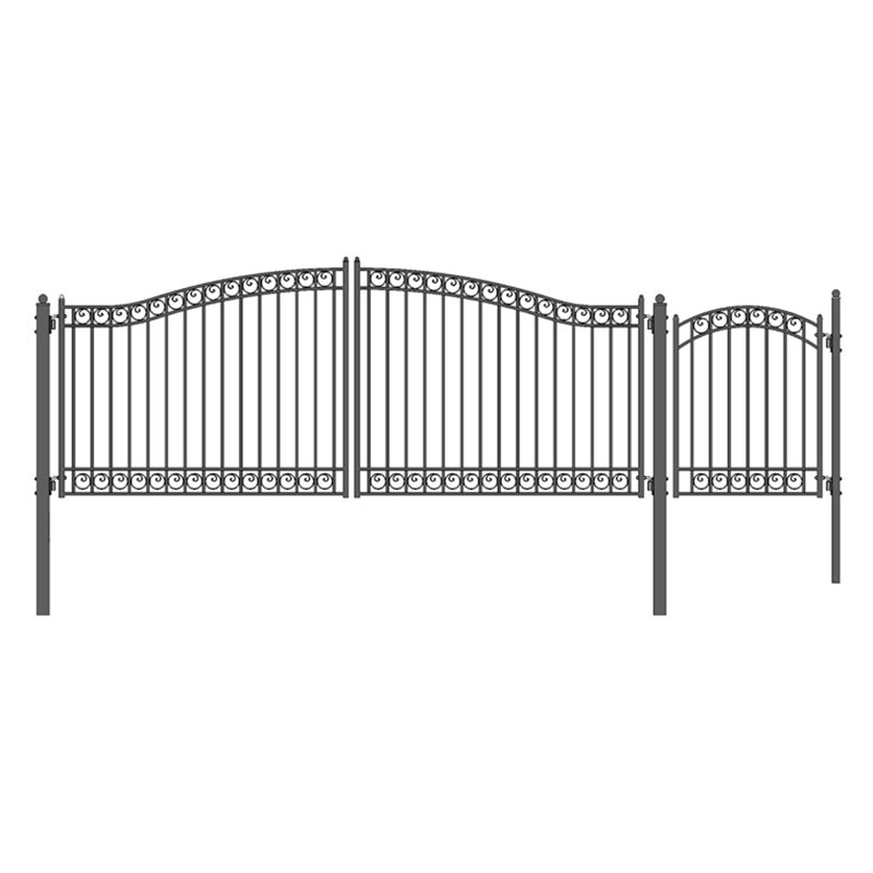 Dublin Black Metal Gate, 72" H x 216" W