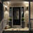 2 Pack 14" Matte Black Aluminum Tempered Glass Outdoor Wall Sconces