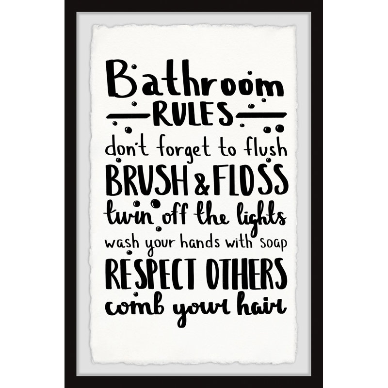 Respect Rules - Single Picture Frame Print, 45cm H x 38cm W x 3.81cm D