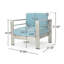Chaise contemporaine en aluminium avec coussins Caggiano-100484360
