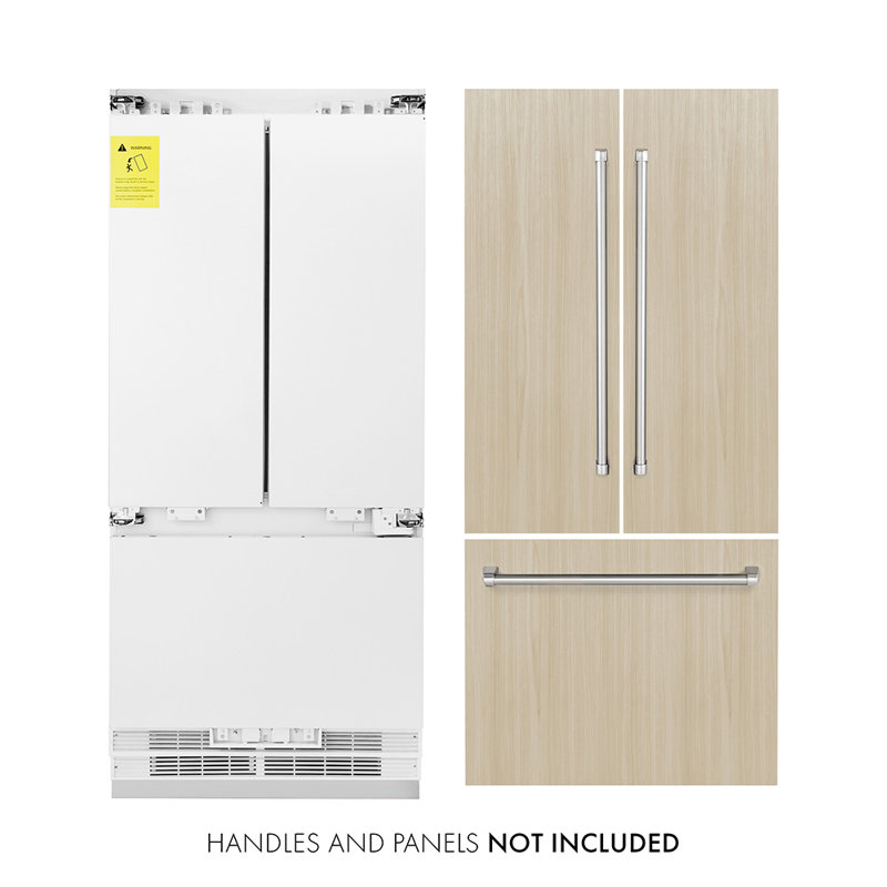 ZLINE 36" Built-In 3-Door French Door Refrigerator with Internal Water and Ice Dispenser, Panel Ready