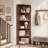 Finkel 66.9" H x 17.2" W Fan-Shaped 6-Tier Corner Bookcase, Wooden Opening Bookshelf-521880008