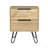 Augusta 2 Nightstand End Table Side Table Four Legs Two Drawers Light Oak-1831729367