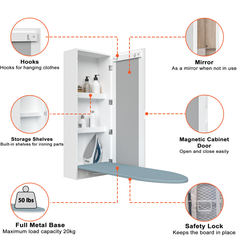 Built-In Center Ironing Board