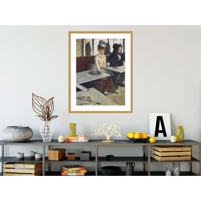 «In a Café (The Absinthe Drinker») par Edgar Degas, impression giclée encadrée