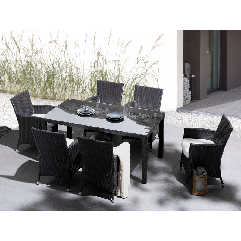 Kintore Rectangular Metal Outdoor Dining Table , cm W cm D, 77" H x 90" W x 160" D