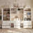 Entertainment Center With Ample Storage And White Finish
