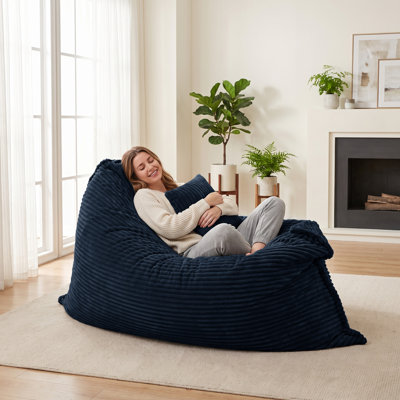 Pouf géant convertible 3 en 1 de 206 cm avec coussin