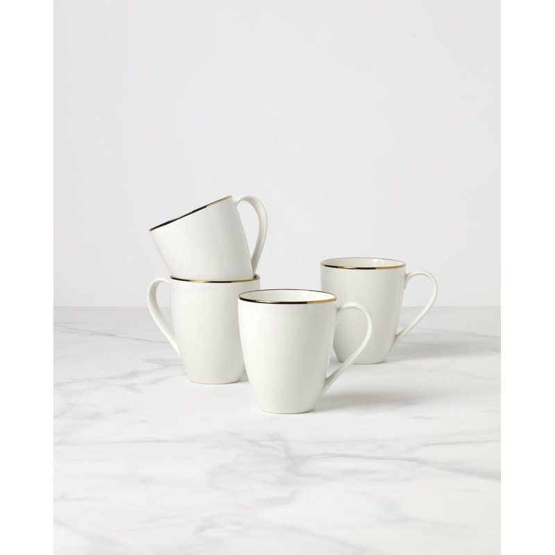 Ensemble de 4 tasses Lenox Trianna, Blanc