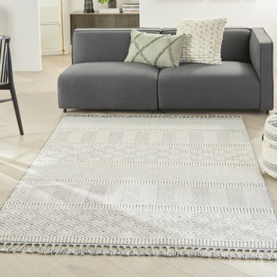Tapis gris contemporain Mabelle