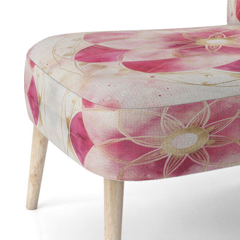Chaise d'appoint Boho Mandala - Mandala rose - Chaise d'appoint Boho Glam Bloom, Chaise d'appoint sans accoudoirs