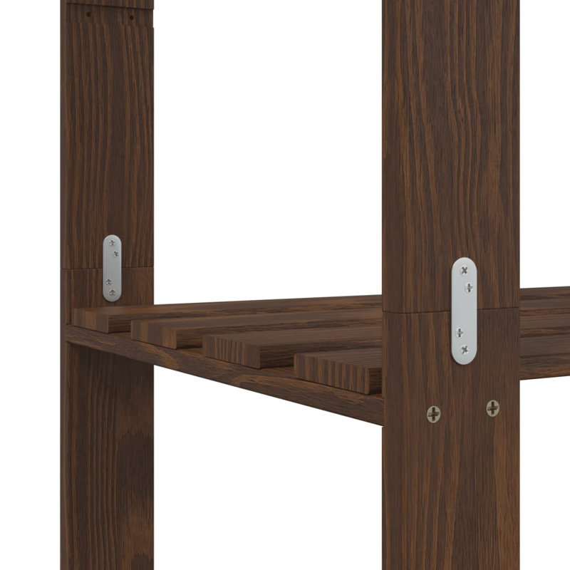Geoffroy Steel Shelving Unit, 90cm H x 80cm W x 38cm D, Brown