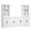 Grande armoire modulaire de 94,4 po avec portes arquées en verre et grande crédence de rangement