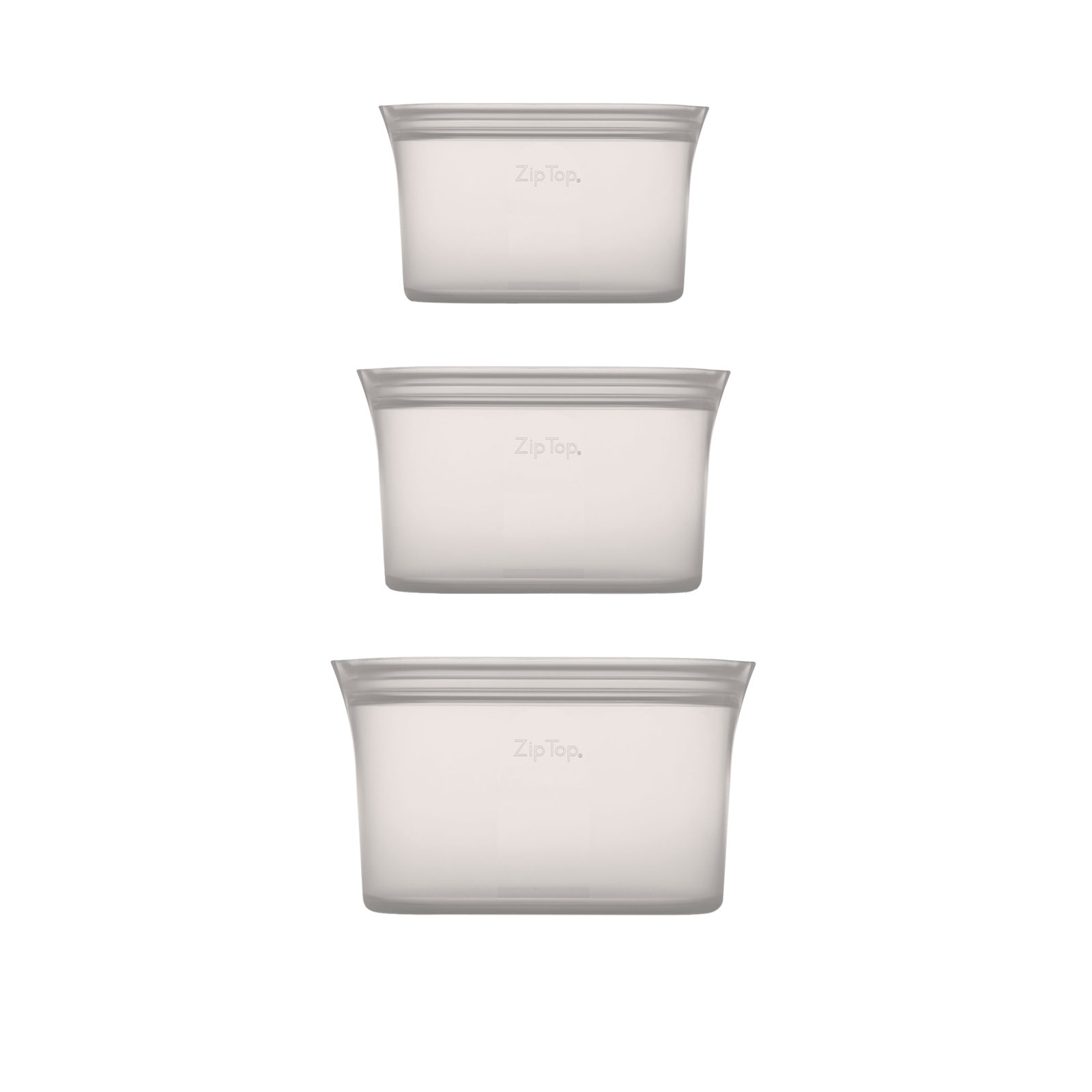 Zip Top Dish Set Container Food Storage Set, Gray