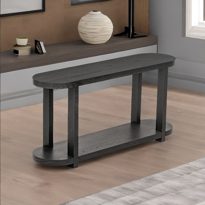 Ash Veneer Entryway Table, Black