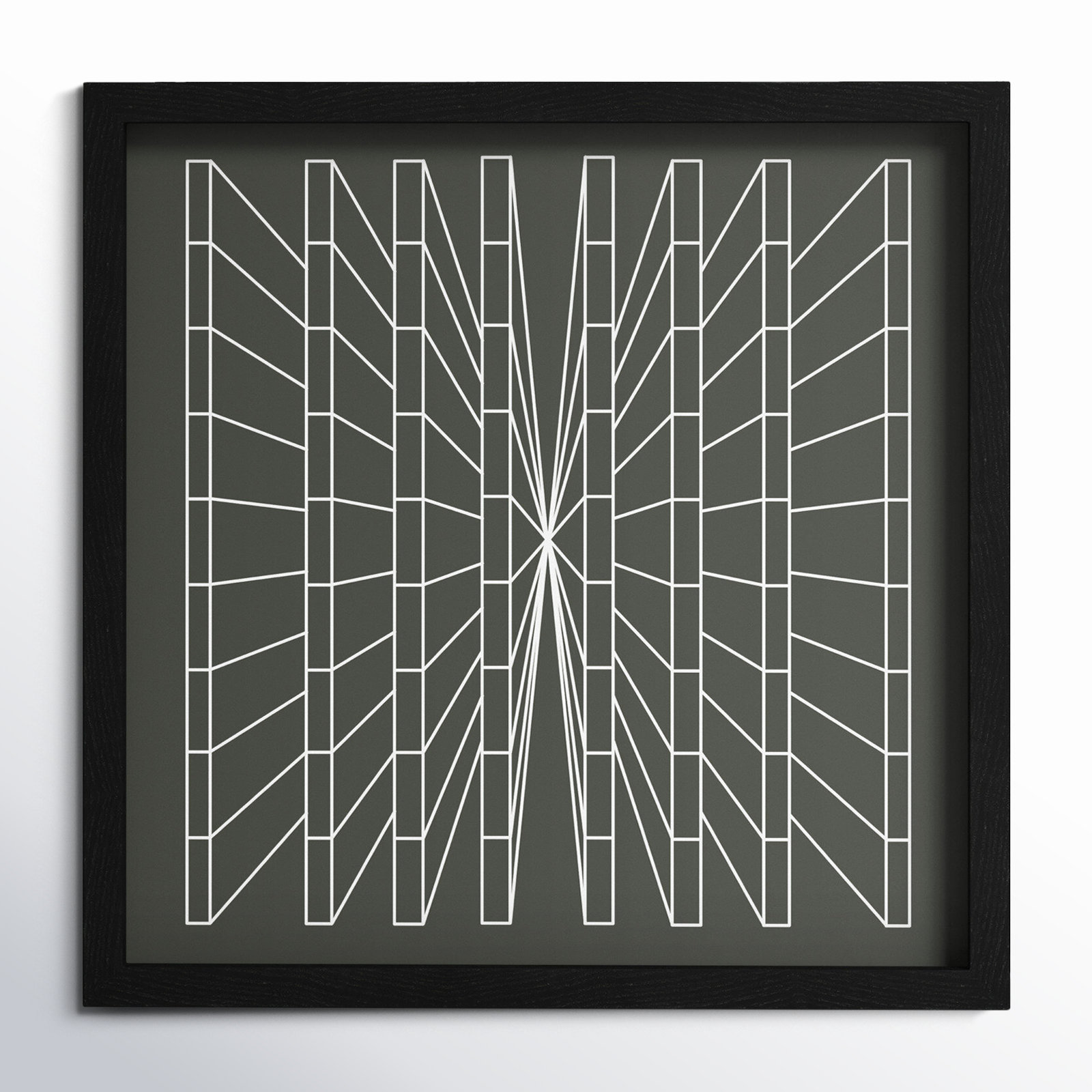 Olive Perspective by Sandi Hauanio, Black Wood Grain, 17" H x 17" W x 0.75" D