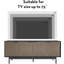 Meuble télé pour téléviseur de 65 pouces de style Mid-Century avec armoires de rangement