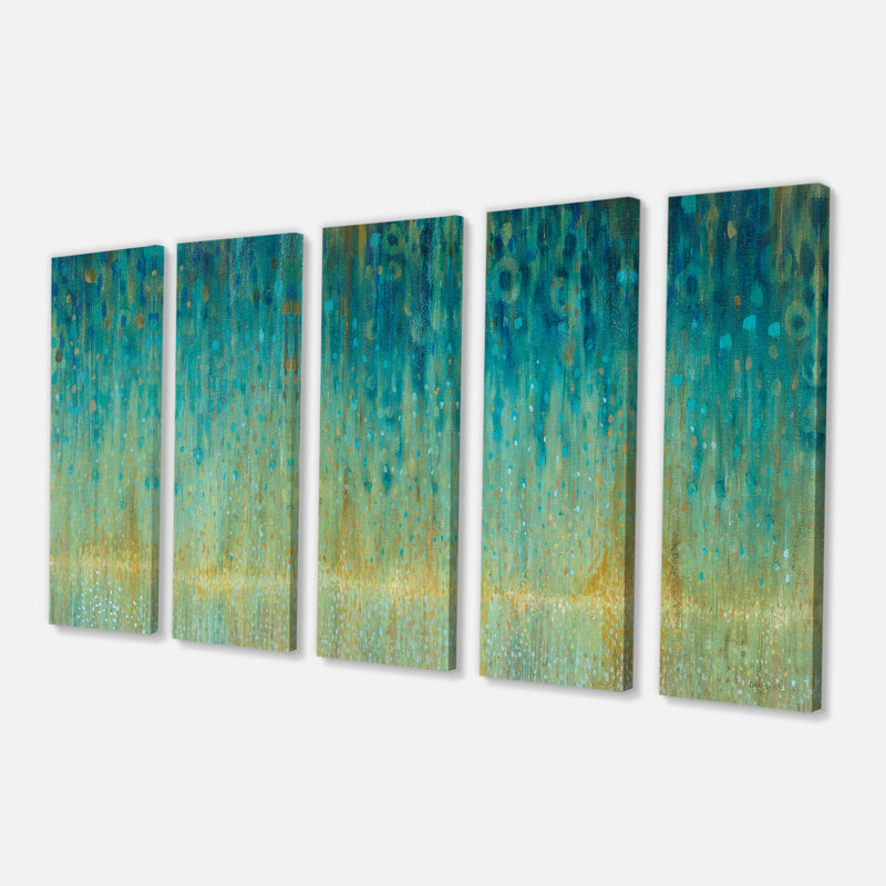 « rain abstract panel », peinture sur toile, reproduction d’image multi-parties