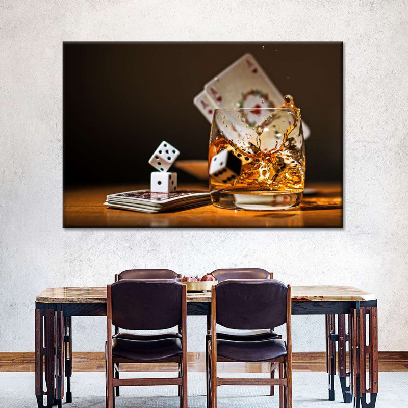 Jeu sur papier et impression sur toile, H 8 po x l 12 po x P 1 po