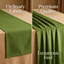 Chemin de table en velours vert 51 x 262 cm pour 8 à 12 personnes - 1 pièce