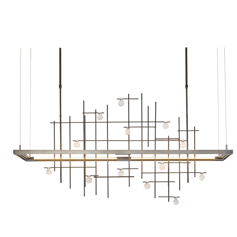 Four Seasons Spring Kitchen Island Linear LED Pendant, Oil Rubbed Bronze, Short