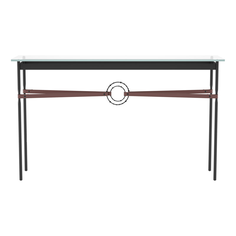 Console Equus, Fumée foncée, Bronze, Cuir noir