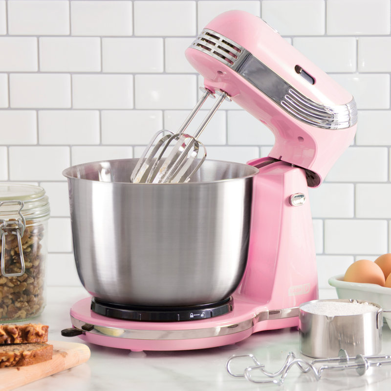 Dash Mixers 6 Speed 2.5 Qt. Stand Mixer, Pink