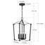 Luminaire suspendu noir mat à 4 lumières-491061586-491061584-491061588