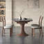 Table de salle à manger en bois fritté massif et frêne massif + bois manufacturé gris et brun-106915958