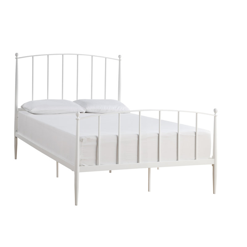Marke Metal Slat Bed, Full/Double, White