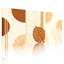 Abstrait, feuilles tropicales et formes géométriques, art mural tendu sur toile, impression de style bohème moderne (ensemble de 3)-1863487641